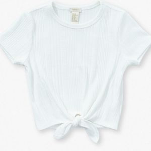 Girls tie-hem tee